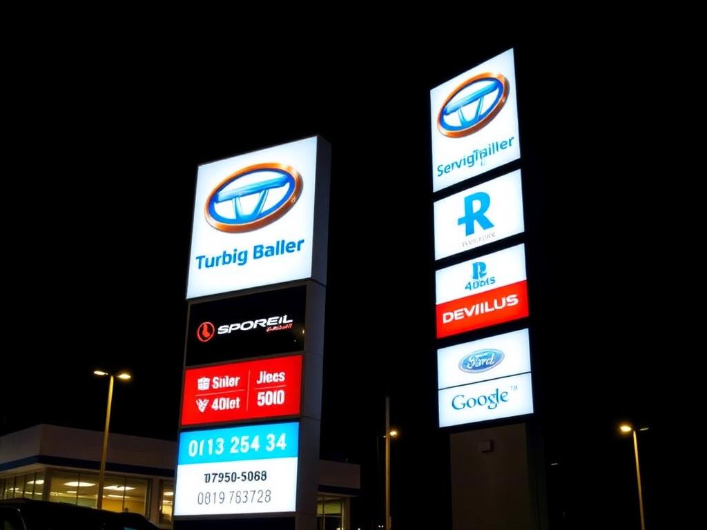 Totem publicitaire multimarques