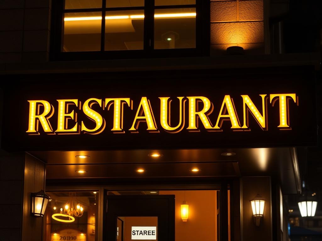Enseigne restaurant gastronomique