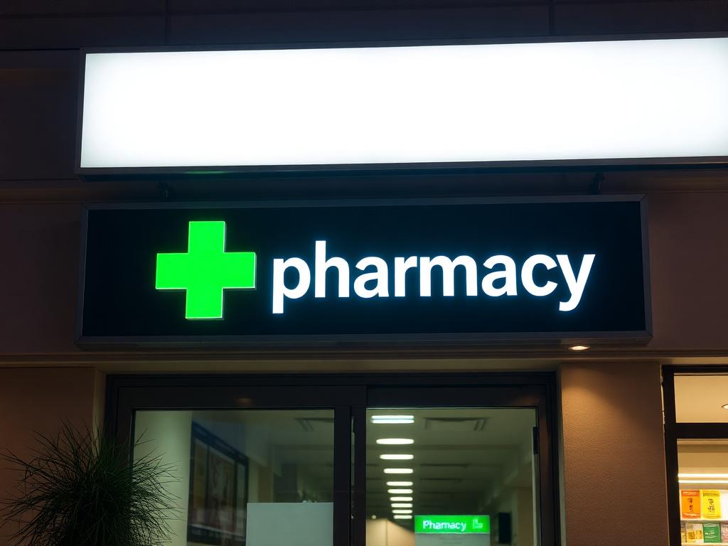 Caisson lumineux pharmacie