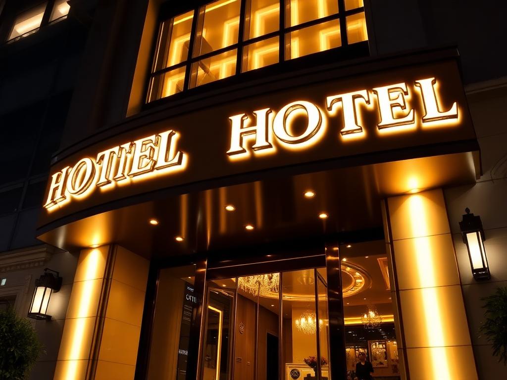 Enseigne hôtel 5 étoiles